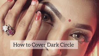 Step by step to hide the dark circle  Color correcting theory in makeup [upl. by Eilram517]