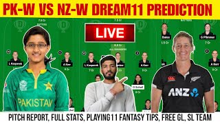 🔴Live PKW vs NZW Dream11 Prediction  PAKW vs NZW Dream11 Team  PKW vs NZW Women World Cup [upl. by Oliy]