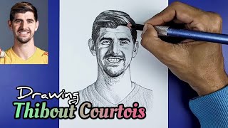 Drawing Thibaut Courtois  Real Madrid Goalkeeper [upl. by Timofei]