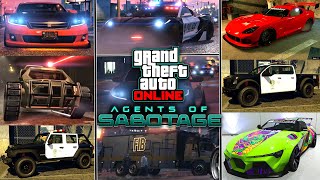 All New Cars In The GTA 5 Online Agents Of Sabotage DLC [upl. by Nigrom]