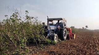 Sonalika 750 with Ks super seeder in cotton field [upl. by Nerra34]