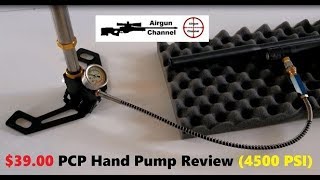 39 PCP Hand Pump Review 4500 PSI PCP Rifle Air Pump [upl. by Kreindler]