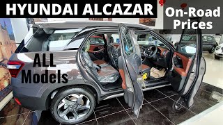 Hyundai Alcazar All Variants OnRoad Price Details Review  2021 Hyundai ALCAZAR Price  Alcazar SUV [upl. by Watkins]