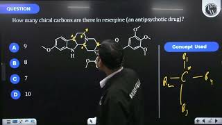 How many chiral carbons are there in reserpine an antipsychotic drug [upl. by Ativel]