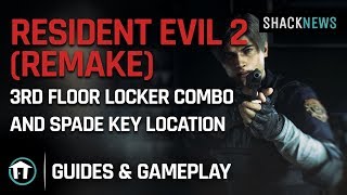 Resident Evil 2 Remake Demo  3rd floor locker combo and Spade Key location [upl. by Haik142]