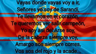 Canción de Arsenal de Sarandí LETRA [upl. by Jamesy]