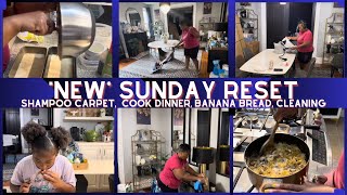 NEW SUNDAY RESET  SHAMPOO CARPET COOKING DINNER BAKING BANANA BREAD amp NEW TABLE  SHYVONNE [upl. by Anivol]