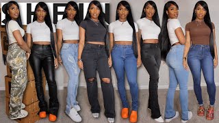 HUGE 20 Pair SHEIN Jeans Try on Haul  Tall Girl Friendly NOT Sponsored  Coupon Code [upl. by Pantin]