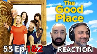 The Good Place  S3 Ep 1amp2  Everything Is Bonzer   REACTION [upl. by Darrel611]