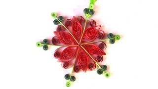 Quilling tutorial  gwiazka betlejemska 3 [upl. by Theran]