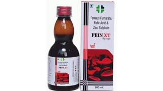 FEIN XT Syrup Ferrous Fumarate Folic Acid amp Zinc Sulphate Syrup [upl. by Ynattib]