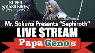 Mr Sakurai Presents Battling With Sephiroth Live Stream  PapaGenos [upl. by Coben366]