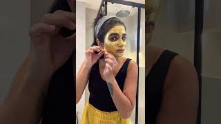 I tried trending gold peel off mask😀 goldpeeloffmask goodvibes [upl. by Abekam]