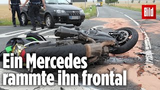 Dramatischer Unfall MotorradSchüler stirbt bei Fahrprüfung [upl. by Akaenahs377]