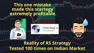 Premium RS Strategy Tested 100 times  Vivek Bajaj  Swing Trading Full Results [upl. by Hock]