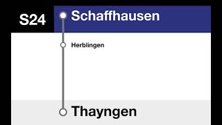 ZVV Ansagen • S24 • Schaffhausen – Thayngen [upl. by Zeiger]