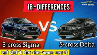 S cross Sigma vs Delta  Detailed Comparison of Nexa S cross Delta vs Sigma  vahan official [upl. by Ijuy]