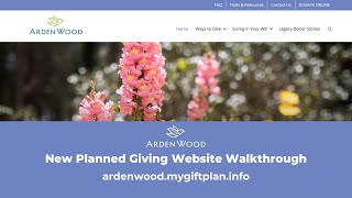 New Planned Giving Website Introduction [upl. by Anialeh]