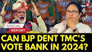 West Bengal news  WIll BJP Be Able To Dent TMCs Vote Bank In 2024 Lok Sabha Election  News18 [upl. by Jp524]