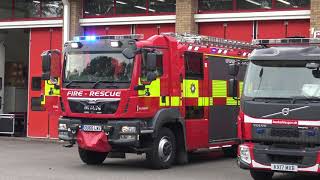 Buckinghamshire Fire and Rescue Rosenbauer MAN AT Rescue Pump Blue Light Demo [upl. by Vanny777]