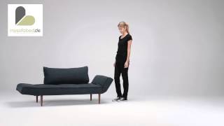 ZEAL mit dunklen Holzfüßen  Schlafsofa  Daybed  Liege von Innovation  mysofabedde [upl. by Wanda]