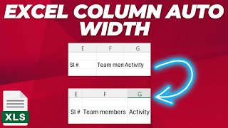 Excel Column Autofit Width  Change the width of a column automatically in Excel [upl. by Pressey]