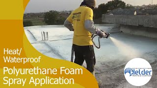 Polyurethane Foam Spray Application with Guide [upl. by Arlen]