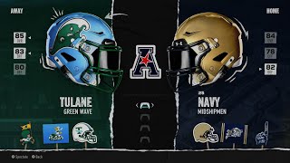 No 25 Tulane Green Wave at Navy Midshipmen [upl. by Coy]