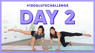 Day 2 Fire Hydrant Kicks  100 Glute Challenge w my sister [upl. by Hirza]