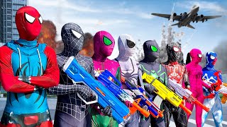 PRO 5 SPIDERMAN Team  Spiderman Avengers Civil War Best Fight Scene of SPIDER MAN LIVE ACTION [upl. by Sillsby]