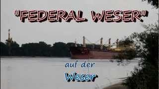 FEDERAL WESER  Shipspotting Weser near City Brake Unterweser [upl. by Backer]