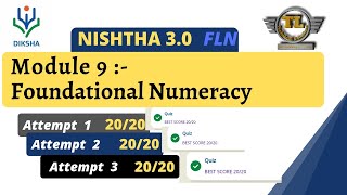 Nishtha 30 Module 9 Answers  Foundational Numeracy  Nishtha Module 9 Answers module  Diksha [upl. by Libre]