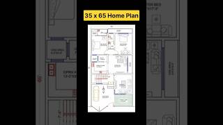 35 x 65 House Plan Design 3565 Home Plan 35 by 65 Ghar Ka Naksha homeplan4u homeplan shorts [upl. by Llehsam]