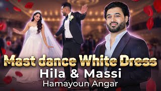 Hila amp Massi mast dance white dress  Afghan Wedding  Hamayoun Angar  Pashto Mix Song [upl. by Llenrev]