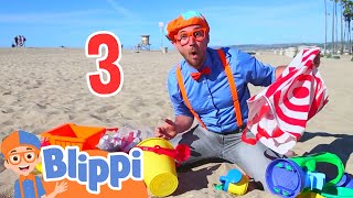 Blippi Visits The Beach and Learns Numbers  Educational Videos For Kids [upl. by Enialahs425]