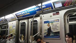 MTA NYC Subway On Board R160B Siemens Q Train from 49th Street to Canal Street [upl. by Lindell399]