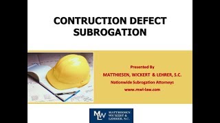 Construction Defect Litigation [upl. by Acinoed]