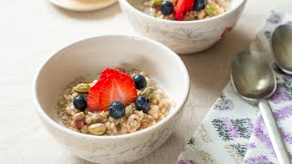 Easy Homemade Whole Oat Groats Oatmeal Recipe  EatSimpleFoodcom [upl. by Siednarb]