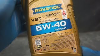 Ravenol VST 5W40 Jak wygląda oryginalny olej silnikowy [upl. by Pulchi128]