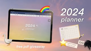 eng 2024 planner free pdf giveaway 🌈  แจกแพลนเนอร์ 2024 [upl. by Sapers]