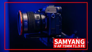 SAMYANG VAF 75MM T19 FE First Impression [upl. by Orabelle]