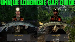 Unique Longnose Gar  At Neherrin River  Fishing Planet [upl. by Zinck]