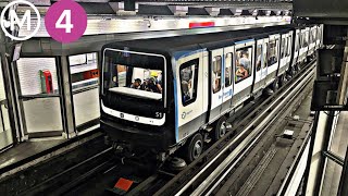 Cab Ride Métro Paris Ligne 4 MP14  Porte de Clignancourt  Bagneux Lucie Aubrac [upl. by Berghoff]