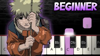 Sadness and Sorrow  Naruto  BEGINNER Piano Tutorial [upl. by Yael]