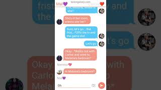 Descendants Marlos Mal  Carlos Family day texting story💜❤️💙✨ [upl. by Ashly775]