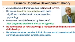 Bruners cognitive Development TheoryCDPfor all Teaching exams [upl. by Bathsheb]