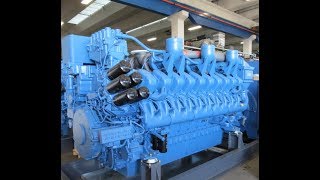 2400 kW  BIG ENGINE START BIG MTU DIESEL GENERATORGENSET  KES ENERGY [upl. by Towroy]