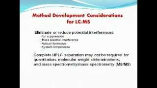 Developing Electrospray LCMS Methods Part 1 [upl. by Archaimbaud]