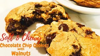 🍪Soft amp Chewy Chocolate Chip Cookies With Walnuts  ThymeWithApril [upl. by Halas]