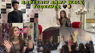 RABESAIN RAMP WALK TOGETHER 😍  HUM BRIDAL COUTURE WEEK  ALL ACTORS ON FIRE 🔥🤩 VLOG BY RABEECA KHAN [upl. by Errised]